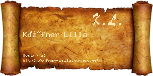 Küfner Lilla névjegykártya